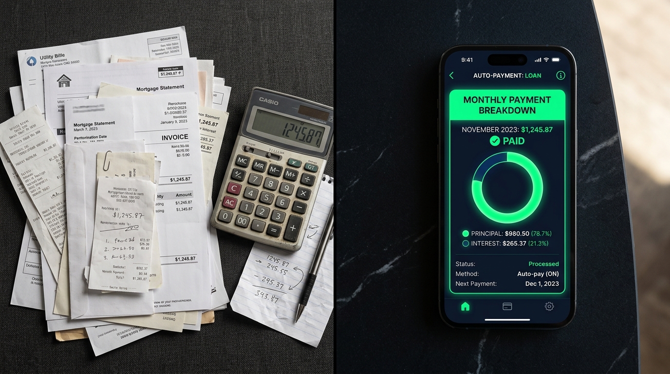 loan calculator showing repayment schedule and monthly payment breakdown